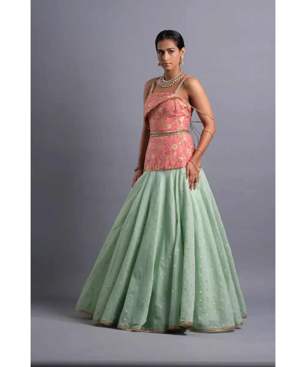 AASTHA SOOD - Silk Gown with Belt